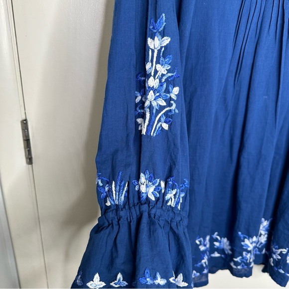 Roller Rabbit Lotus Embroidery Juniper Dress in Blue - Picture 5 of 11